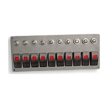 Otomatik Sigortalı 10lu Karlıng Switch Panel Işıklı İzoleli