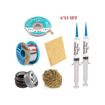 Mechanic Lehim Teli 0,3mm 40gr Havya Uc Temizleyici Rslasm Flux Ve Cp-3515 Lehim Emme Teli Seti3 St03