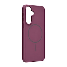 Samsung Uyumlu Galaxy A56 Azus Magsafe Kapak - Bordo Çok Renkli