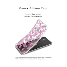 Redmi A2 Plus Slim Fit Kapak Floral Pembe Tasarımlı Şeffaf Silikon