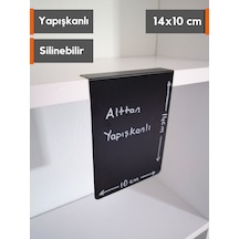10 Ad Pvc Karatahta Siyah Etiket 14x10 Cm Yapışkanlı Pano İsimlik