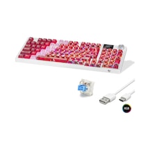 Kablosuz Mekanik Klye Rgb Blue Switch 95 Tuş - Kırmızı Beyaz Mf1705r Lazer
