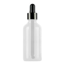 100 Ml Metal Kapaklı Damlalık Dropper Şişesi Serum 100 Cc Cam Şişe 6 Adet Siyah Kapak, Şeffaf