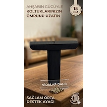 1. Sınıf Gürgen Ağacı Siyah Mobilya Kanepe Koltuk Tv Ünitesi 15 Cm Ahşap Destek Ayağı