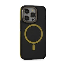Joko Apple İphone 14 Pro Max Kılıf Rocky Magsafe Kapak - Siyah-sarı