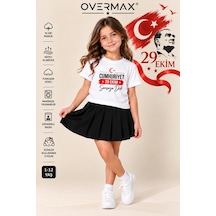 Overmax 29 Ekim Cumhuriyet Bayramı Çocuk Tişörtü Cumhuriyet Sonsuza Dek Baskılı %100 Pamuk Kız Erkek Çocuk T-shirt - 1-12 Yaş Beyaz - 932556338 Beyaz