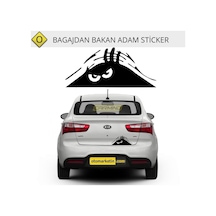 Bagajdan Bakan Sinirli Adam Sticker (17Cm-Siyah)