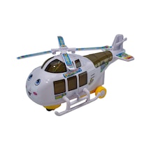 Oyuncak Helikopter Işıklı Sesli Beyaz Sevimli Helikopter 23 CM