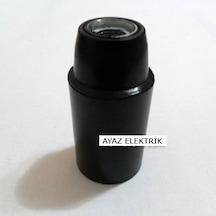 Marketcik Siyah Plastik E14 Duy Dekoratif Standart Avize Duyu