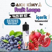 Fruit Loops Yoğun Dıy Kit Yabanmersini Nar Gıda Aroması %25 Oranda Aroma İçerir Hazır Değildir 60 Ml
