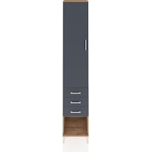 Hyperion Dolap 2 Raflı 3 Çekmeceli Tek Askılı 44x44x243 Çam-antrasit Atlas Çam