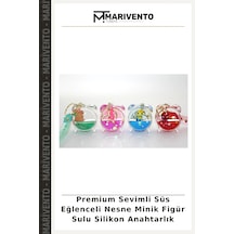 Premium Sevimli Süs Eğlenceli Nesne Minik Figür Sulu Silikon Anahtarlık