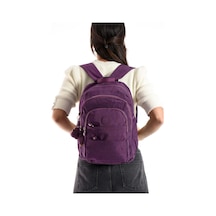 Ultra Hafif Çok Cepli Orta Boy Sırt Çantası Unisex Mor Model: 571-4c Mor