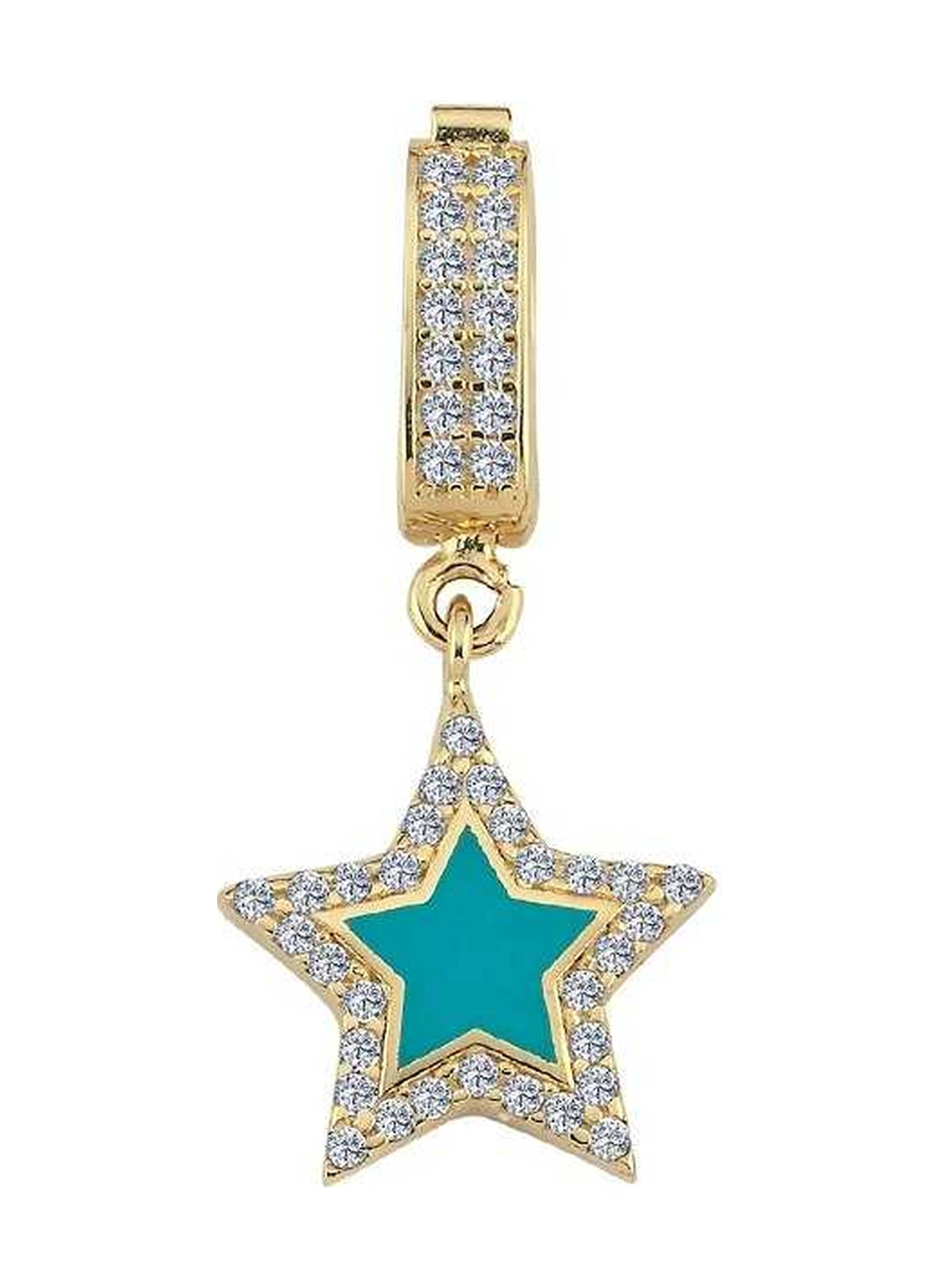 Taşlı Green Yıldız Sallantılı Charm
