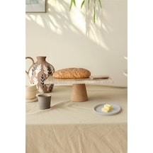 Akayev Traverten 30x15 Cm Konik Ahşap Ayaklı Sunumluk Çok Renkli