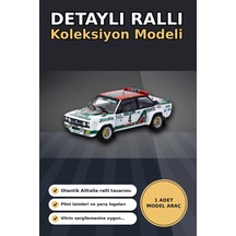 1978 Portekiz Rallisi Galibi 1/64 Fiat 131 Abarth Diecast Model Araba Koleksiyonluk Bx-313350