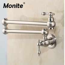 Monite Mutfak Ocak Üstü Musluk Pot Yeni Model Mat Krom Nikel Mat Krom