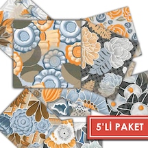 Kendinden Yapışkanlı Fas 5 Desenli Pvc Karo 10x10 Cm 5 Li Paket