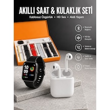 7 Kordonlu Akıllı Saat Ve 2.nesil Kulaklık Yüksek Ses Kaliteli Uzun Pil Ömrü - Lisinya