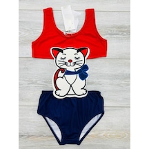 My Kids Wear Kahraman Detaylı Kız Çocuk Mayo Renkli