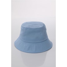 Kadın Balıkçı Açık Mavi Kova Bucket Şapka Açık Mavi