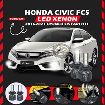 Honda Civic Fc5 2016-2021 Sis Farı Uyumlu Şimşek Etkilii Led Xenon Premium Series H11