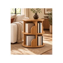 Kitaplık Raflı Komodin Yan Sehpa Çok Amaçlı Düzenleyici Modüler Kitaplık 70x45 Cm Kahverengi - 938874604 Kahverengi