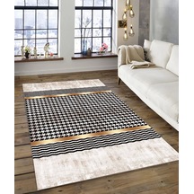 Dijidekor Işıltı Koleksiyonu Model157 Süngerli Dijital Baskılı Saçaksız Mutfak Halısı Yolluk