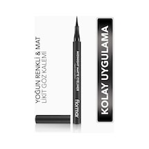 Flormar Midnight Matte Keçe Uçlu Mat Likit Göz Kalemi 001 Black