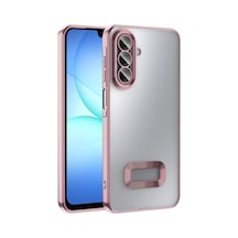 Galaxy Uyumlu A17 Kılıf Kamera Lens Korumalı Logo Gösteren İnce Hafif Pazarplus Rose Gold