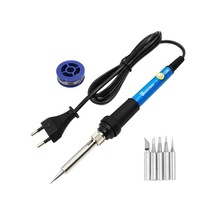 Ayarlanabilir Dijital Ekran 80w Elektronik Lehimleme Demir Elektrik Kaynağı Blue 60w Set-1 220v Eu Plug Fy