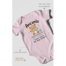 Morivokids Amcaya Özel Kısa Kollu Bebek Body %100 Pamuk Bebe Pembe