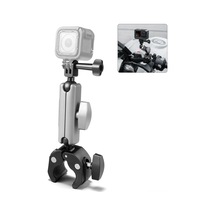 Reedark 360 Dönebilir Bisiklet Kamera Tutucu - 2kg Taşıma Kapasiteli Alüminyum Gopro Bağlantılı Gümüş