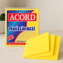 Sarı Mikrofiber Temizlik Bezi 3 Adet Çok Renkli