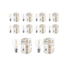 Şeffaf E27 4.8w Duy A60 Sarı Işık Rustik Led Ampul 10'lu