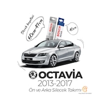 Skoda Octavia Ön ve Arka Silecek Takımı 2013-2017 Bosch Aeroeco
