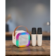Bluetooth Hoparlör Çift Mikrofonlu Led Işıklı Xuczzz2mikrofonluspeaker-2
