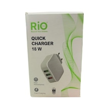 Pmr Rio 18w 3 Port Hızlı Şarj Cihazı Akıllı Ve Güvenli Şarj ' Siyah