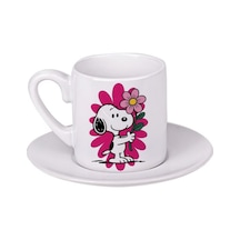 Snoopy Türk Kahvesi Fincanı 001 Beyaz