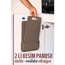 Modacar 2 Li Kesim Panosu Stantlı Yapışkanlı Kesim Tahtası Latte Mikko Design Diğer