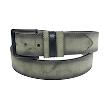 Haki Yeşil Süet Suni Deri Dikişli Model 4.5 Cm.lik Unisex Spor Kemer - 4510-10