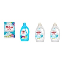 Aquabor Doğal Mineralli 4 Kg Renkliler + Sıvı Renkliler + Sıvı Beyaz + Sıvı Beyaz 4 Lü Set