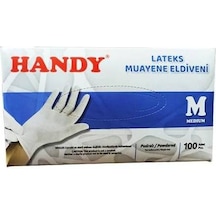 Handy Pudralı Lateks Muayene Eldiveni 100'lü M