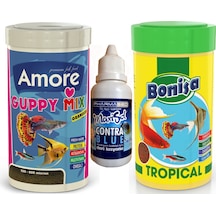 Guppy Mix Granules 250ml, Tropical 250ml Kutu Balık Yemi, Contra
