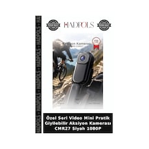 Özel Seri Video Mini Pratik Giyilebilir Aksiyon Kamerası Cmr27 Siyah 1080p