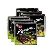 Eti Karam Bitter Antep Fıstıklı Çikolata Kare 6 x 75 G