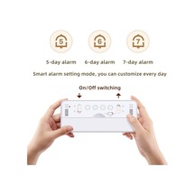 Ulzyvf Çift Alarmlı Led Dijital Saat - Sıcaklık/nem Göstergeli, Parlaklık Ayarlı, 12/24h Format, Şekerleme Fonksiyonlu, Küçük Boyutlu