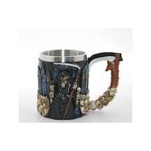 3 Adet Paslanmaz Çelik Kupa Bardak 11x16 Cm Boyut, Metal Mug, İçme Bardağı, Stainless Steel Cup
