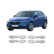 Skoda Scala Uyumlu 2020 Ve Üzeri Krom Kapı Kolu 4 Kapı Deliksiz Paslanmaz Çelik
