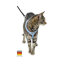 Kedi Göğüs Tasması Mavi [120 CM] Kayışlı